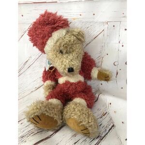 Plush J B bean boyds bear santa xmas